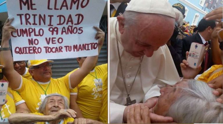 Esto fue lo que Doña Trinidad le dijo al Papa Francisco