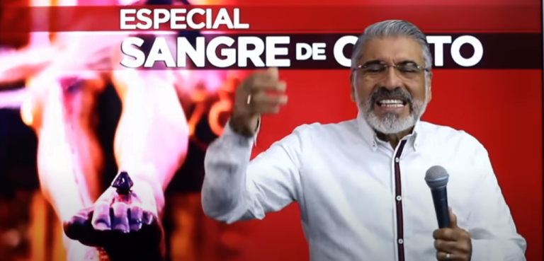 Salvador Gómez con el mensaje «La Sangre de Cristo»