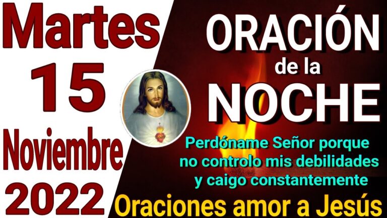 Oración de la noche de hoy Martes 15 de Noviembre de 2022 – Salmo 39:12